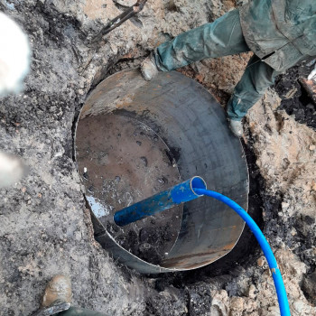 Обустройство самоизливной скважины в СНТ Луговое