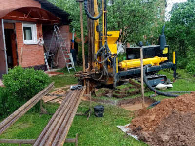 Бурение на воду в деревне Лобково