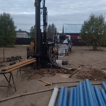 Бурение скважины на песок в деревне Савельево